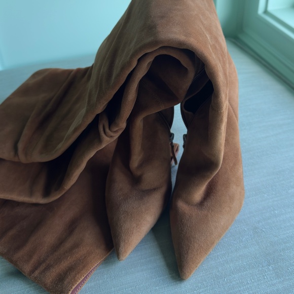 Amina muaddi suede thigh high boots - Picture 4 of 4